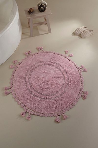 İrya Covoraș de baie din bumbac Olivid trandafir uscat 100x100