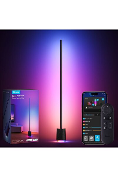 Govee Lyra Pro Rgbıcww Köşe Lambası H6079312,bt Hoparlörlü,2100 Lümen,alexa, Google Ass. destekli-siyah