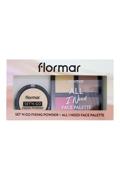 Flormar Set N Go Fixing Powder + Face Pallette
