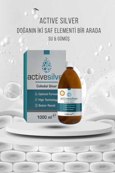 ACTİVE SİLVER Kolloidal Gümüş Suyu 25 ppm 1000 ml