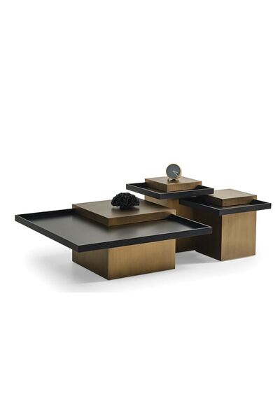 CaddeYıldız Sierra Orta Sehpa Seti - Siyah