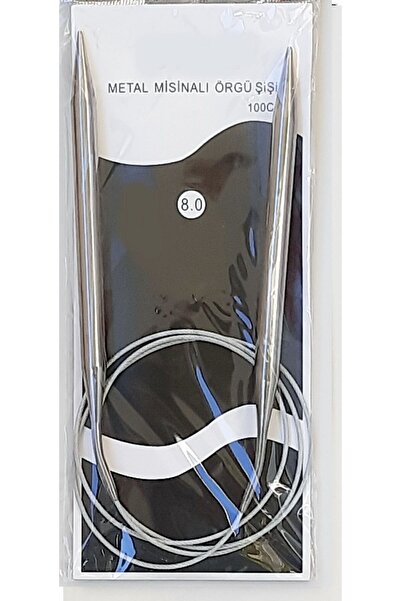 TıkTık AL 8 No Misinalı Çelik Telli Titanyum Örgü Şişi