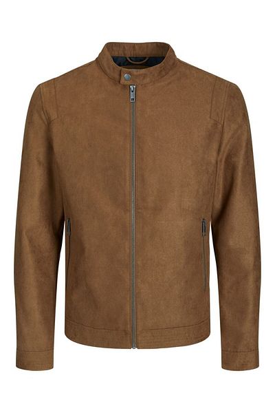 Jack & Jones Plus Bikerjacke in Lederoptik Plus Bikerjacke in Lederoptik