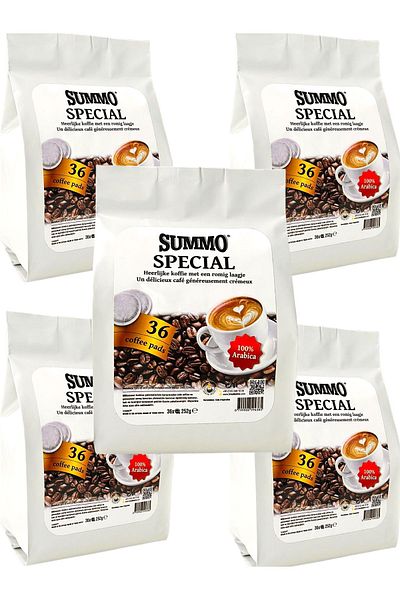 SUMMO Senseo Pod Special Pod Brown 180 Pieces (5X36 Pod)