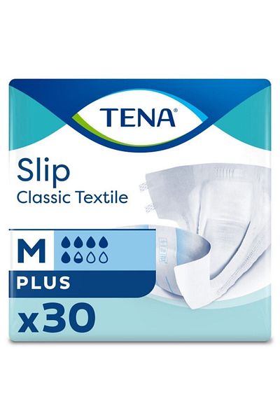 Glory Tena Slip Classic Textile 5.5 Drop Medium Size Medium Waistband Patient Diapers 1 Pack of 30