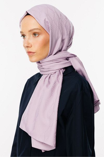 Mooncorn Μεταξένιο σάλι ζακάρ με σχέδιο Lila Aura