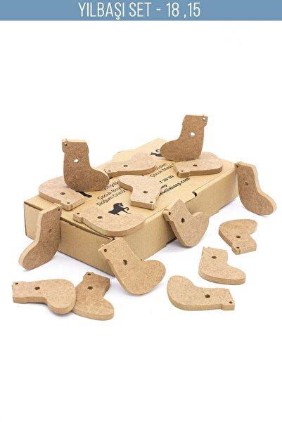 na neşeli ahşap Yılbaşı süsü çocuk okul öncesi etkinlik Yılbaşı ağacı dekoru ...