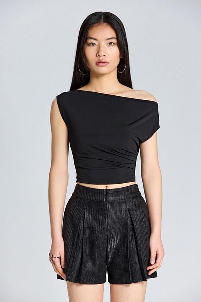 boutiquen 2627 Μαύρη μπλούζα Boat Neck