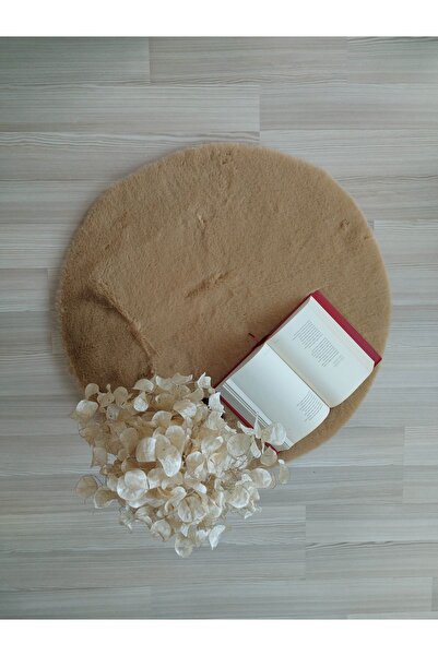 Saray Life Yuvarlak Tavşan Tüyü Süet Tabanlı Ultra Yumuşak Yıkanabilir Post P...