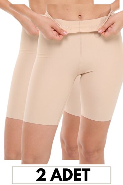 MODAGO Korselines 2 Adet Lazer Kesim Paçalı Görünmez Hayalet Korse