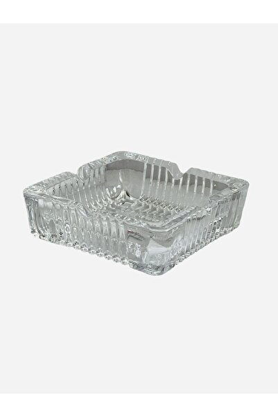 FYZSHOPPING طاولة رماد زجاجية فاخرة من الكريستال المقطوع من BISTRO، مربعة صغي...