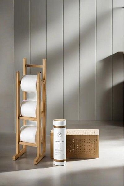Arma House Suport pentru hârtie igienică din lemn minimalist modern