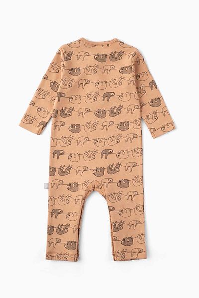 Boumini Baby Long Sleeve Snap Jumpsuit Brown Miskin