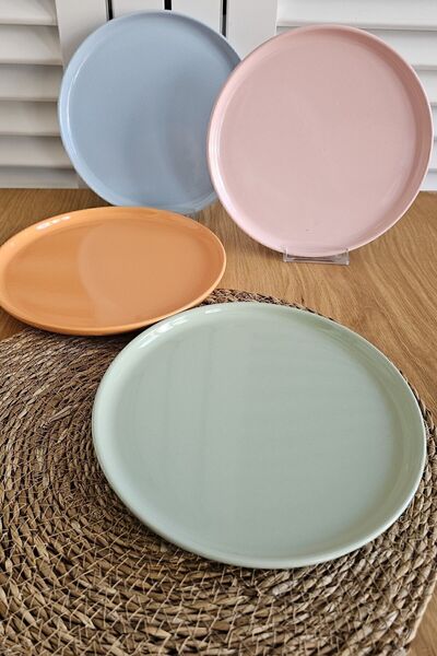 Keramika Rainbow Nordiç Cake Plate 22 cm 4 Pieces