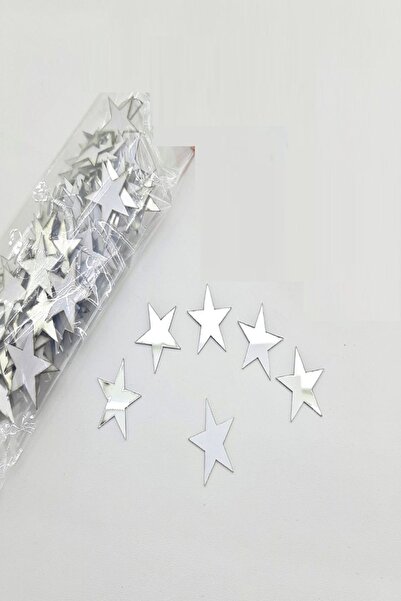 EvimHobi Dekoraktif Yapışkanlı Aynalı Pleksi Yıldız 3x3 Cm - 100 Adet