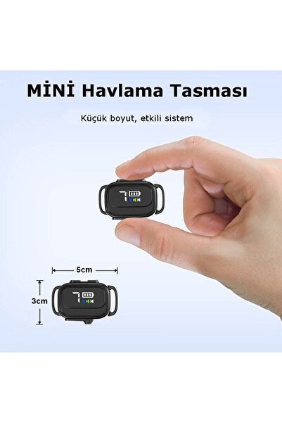 Hopdiye Tc316 Küçük Irklar Için Havlama Önleyici Köpek Tasması Şarjlı, Şoksuz, Küçük Boyut, Havlama Tasması