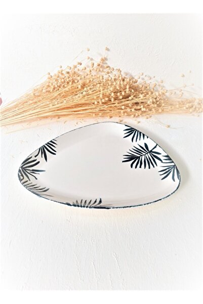 GULHANILE Tropical Pattern Boat Plate 30x25 Cm