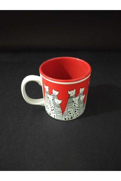 Keramika - Kedi Severler Için Eğlenceli Kupa - Hediyelik Mug