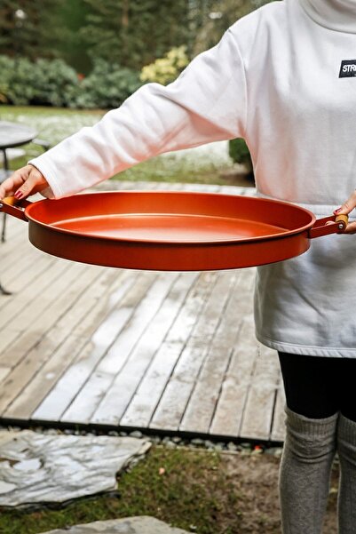 Arma House 51 Cm Country Tarzı Büyük Boy Bakır Tepsi