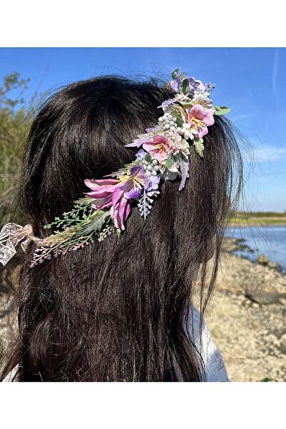 htk butik Çiçekli Gelin Nedime Lohusa Kına Dış Çekim Tacı