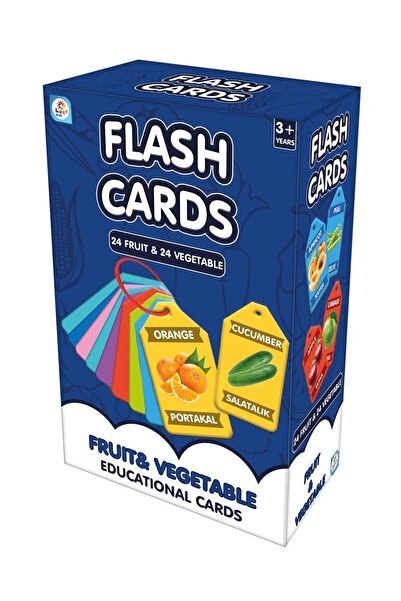 LAÇO Türkçe - Ingilizce Eğitim Oyunu Flash Kartlar Ilk Kelimelerim Meyve-sebz...
