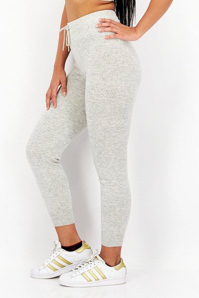 Lyle & Scott Women Regular Fit Drawstring Joggers Pants, Light Grey Marl