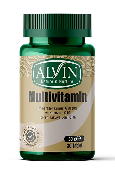 Alvin Multivitamin (Kırmızı Ginseng ve Koenzim Q10 İçeren) Takviye Edici Gıda...