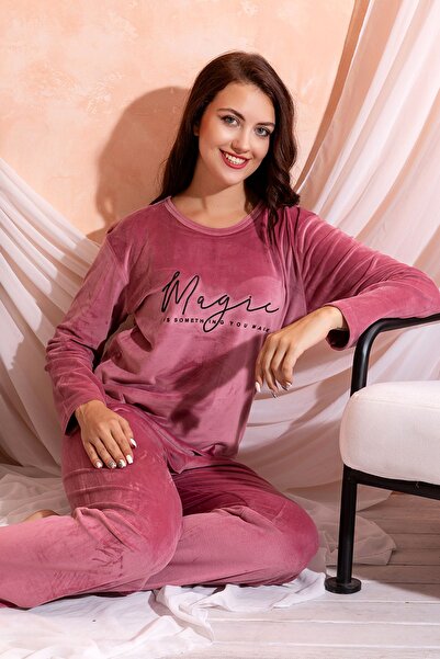 nisaNCa Σετ χειμωνιάτικων γυναικείων βελούδινων πιτζάμες - Σειρά Super Soft