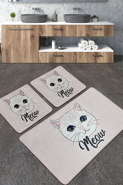 Chilai Home Miya Bathroom Rug Set of 3 Djtbanyo
