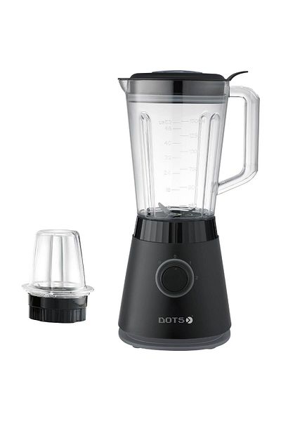 DOTS 2 In 1 Multi Functional Blender 1.5 Liter with Grinder - 600 Watt - Black