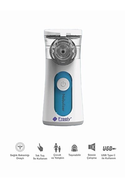 Freely Un300 Taşınabilir Mesh Nebulizatör Pilli Ve Elektrikle Kullanım