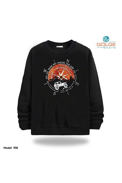 Gölge Store Φούτερ AraZi AraCı με στάμπα Slimfit Crew Neck 2 νήματα Unisex