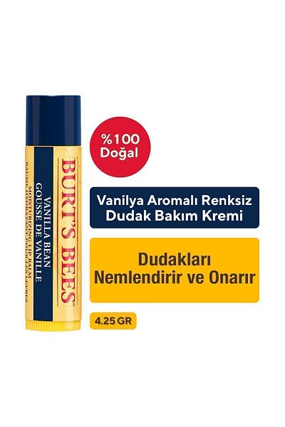 Burts Bees Vanilla Flavored Lip Care Cream Blister Packaging - Vanilla Lip Balm Blister Box 4.25 gr