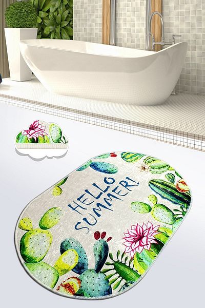 Chilai Home Hello Summer 70x120 cm Doormat Χαλί μπάνιου - Πλένεται αντιολισθητική βάση Djt