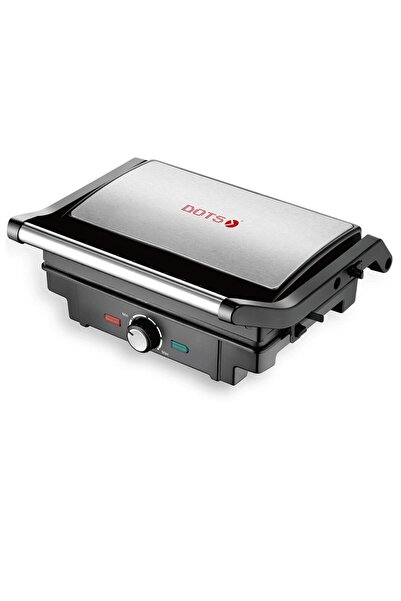 DOTS Sandwich Maker and Electric Grill - 1600 Watt - Silver & Black