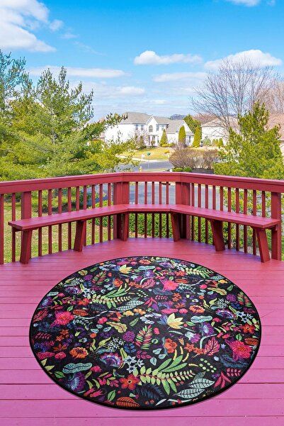 Chilai Home Pictura Siyah Balkon Çap Balkon Ve Teras Halısı Djth