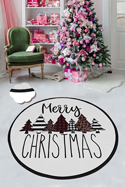 Chilai Home Pine Tree Çap Yılbaşı Halısı, Yeni Yıl Halısı Djth