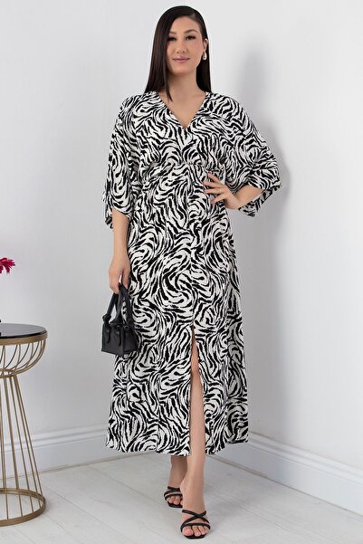 PULLIMM Viscose Double-breasted Collar Dress - VRN7625