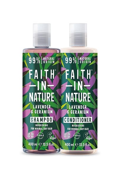 Faith In Nature 99% Natural Relaxing Shampoo and Conditioner - Lavender and Geranium