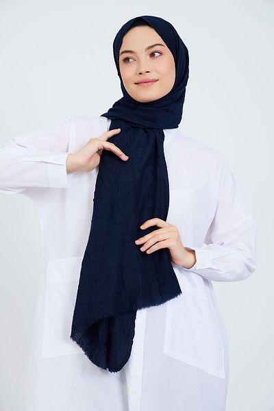m moon scarf Premium Bamboo Scarf “ Navy Blue “