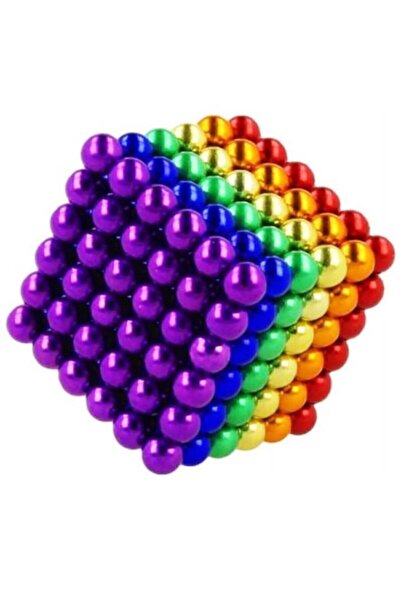 Vothoon Boncuk Mıknatıs 216 Adet 5mm Mıknatıslı Yapı Oyuncak Magnet Neo Cube Gümüş Neo Karışık