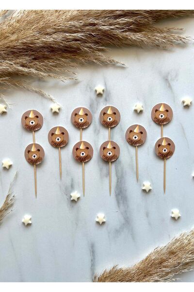 The Istanbul Event مجموعة من 10 قطع من أغطية الكب كيك تحت عنوان الدب الصغير بعمر سنة واحدة - لعيد الميلاد