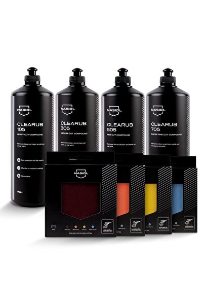 Nasiol -SET 13-clearub (105,305,505,705) Çizik Giderici Polisaj Pastası (4KG)...
