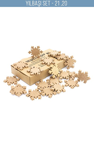 na neşeli ahşap 20 Adet Yılbaşı süsü çocuk okul öncesi etkinlik Yılbaşı ağacı...