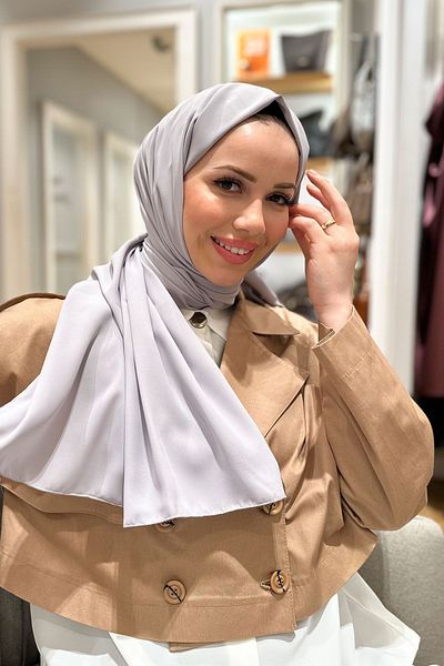İpek Sultan Medina Silk Shawl - 09 - Silver