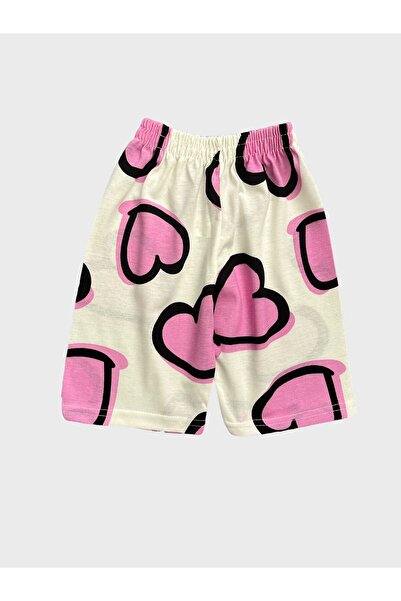 Fil Kids Set pijama de vară din bumbac cu mâneci scurte cu imprimeu liliac - mâneci cu volane