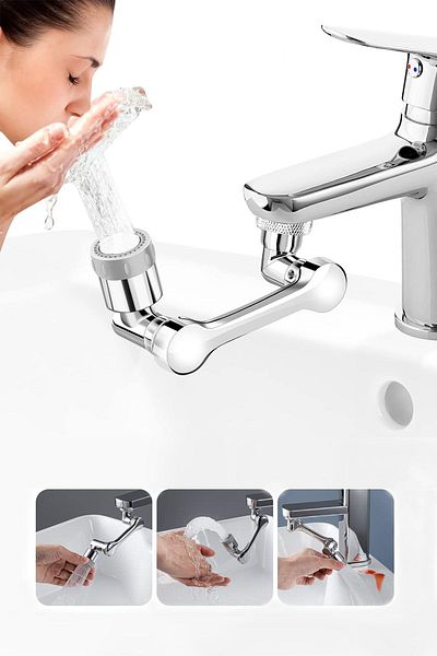COZY SENSE Hygiene Filtered Faucet with 2 Spray Features - Kitchen Bathroom Sink Play