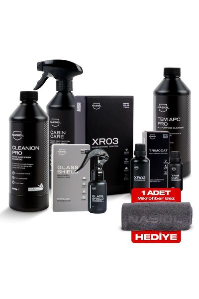 Nasiol -SET 9-Araç Nano Koruma ve Temizlik 7'li Set Profesyonel-Avantajlı Pak...