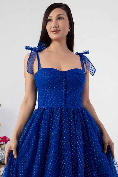 PULLIMM Rochie cu bretele din tul cu sclipici - ECR5331