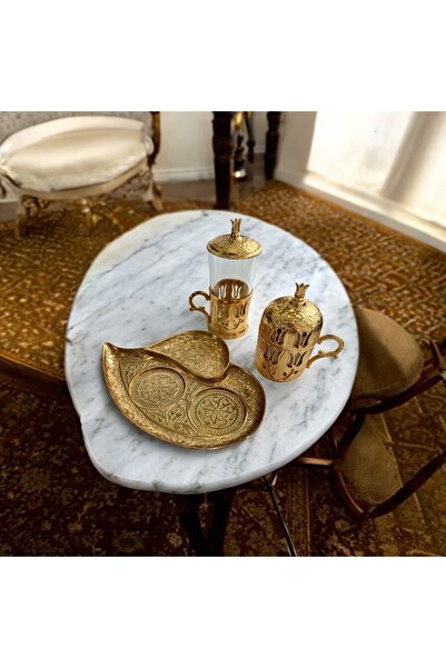 CHANCE GİFT Full Set Coffee Presentation Set Tulip Patterned Groom Cup Set Gift Coffee Set for Lover and Mother